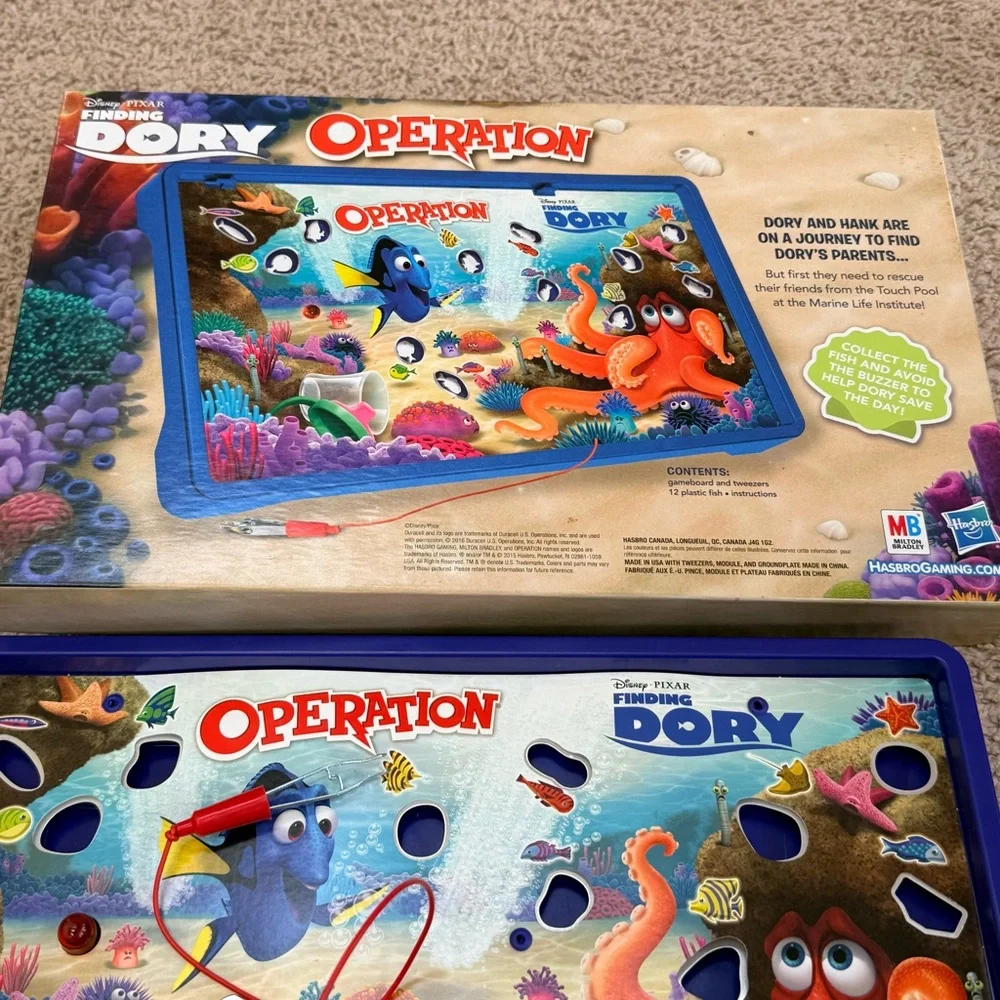 Disney Pixar Finding Dory Operation Game Hasbro Kids Board Game Complete EUC